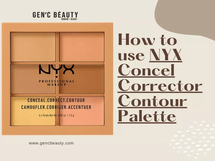 how to use nyx concel corrector contour palette