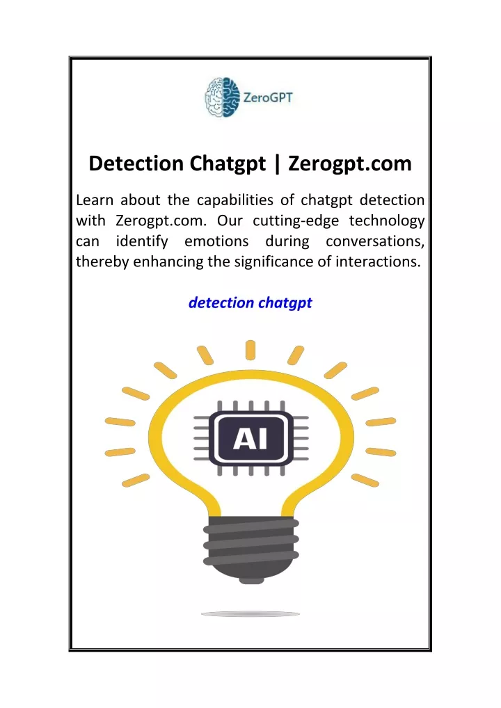 detection chatgpt zerogpt com