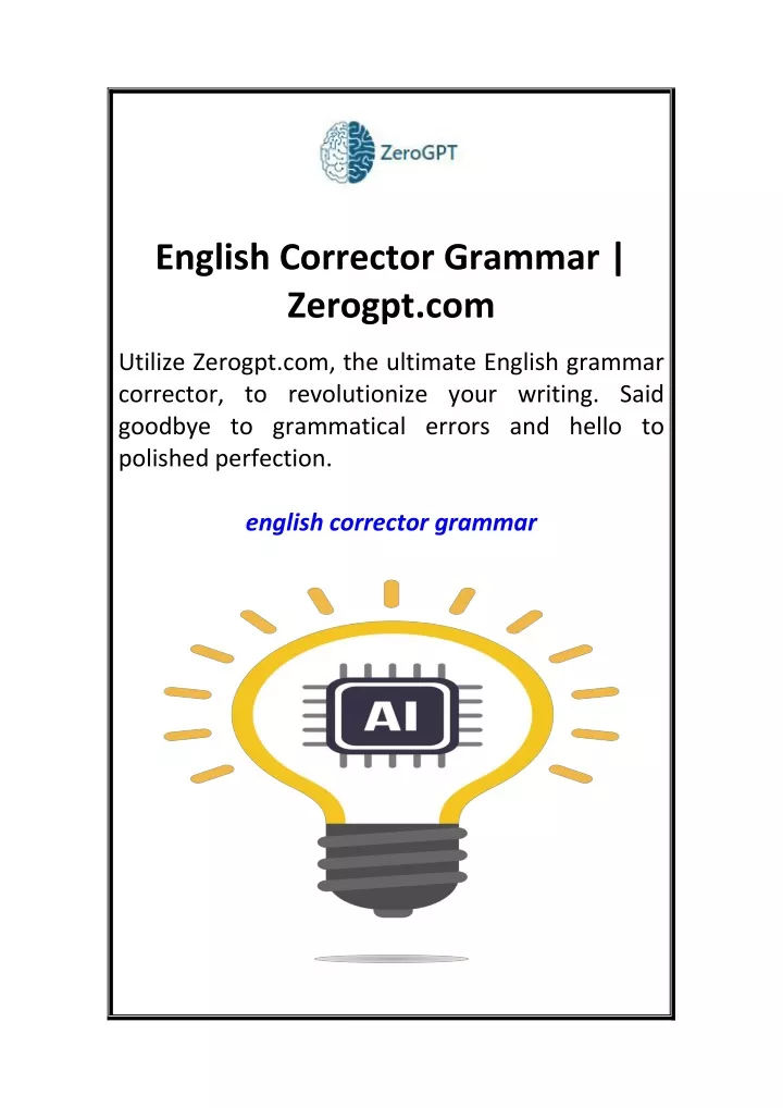 english corrector grammar zerogpt com