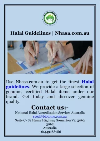 Halal Guidelines  Nhasa.com.au