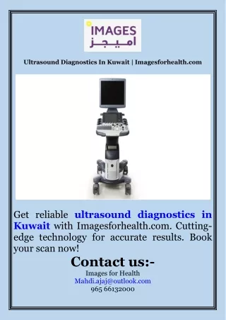 Ultrasound Diagnostics In Kuwait  Imagesforhealth.com