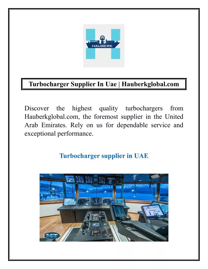 turbocharger supplier in uae hauberkglobal com