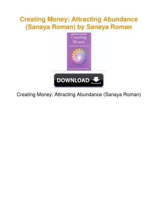 Creating Money: Attracting Abundance (Sanaya Roman) by Sanaya Roman