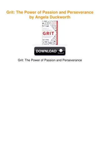 Grit: The Power of Passion and Perseverance by Angela Duckworth