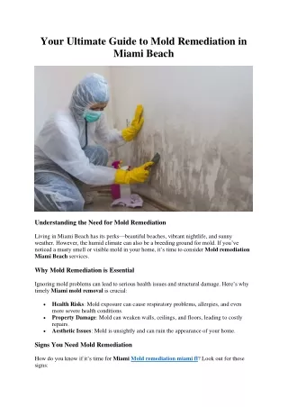 Miami mold remediation