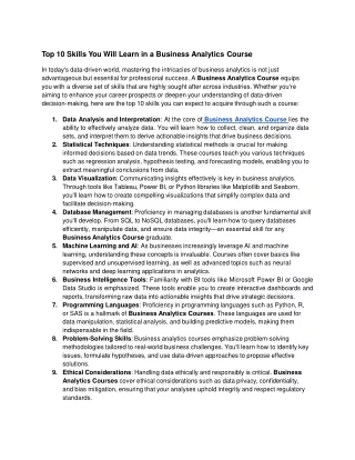 top 10 skills you will learn in a business