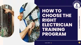 How to Choose the Right Electrician Training Program