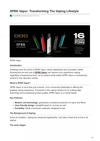 sprk vapor transforming the vaping lifestyle