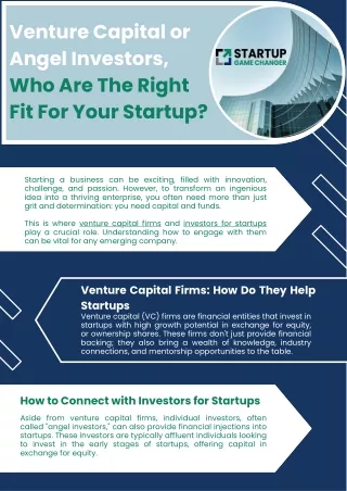 Venture Capital or Angel Investors, Who Are The Right Fit For Your Startup