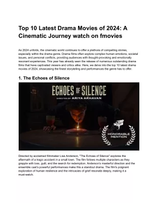 Top 10 Latest Drama Movies of 2024_ A Cinematic Journey watch on fmovies