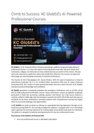 climb to success kc globed s ai powered