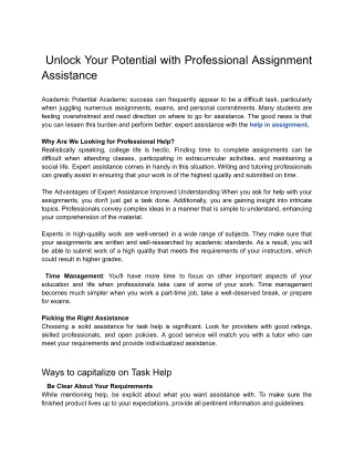 unlock your potential with professional