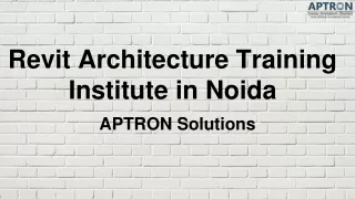 Revit Architecture Training Institute in Noida