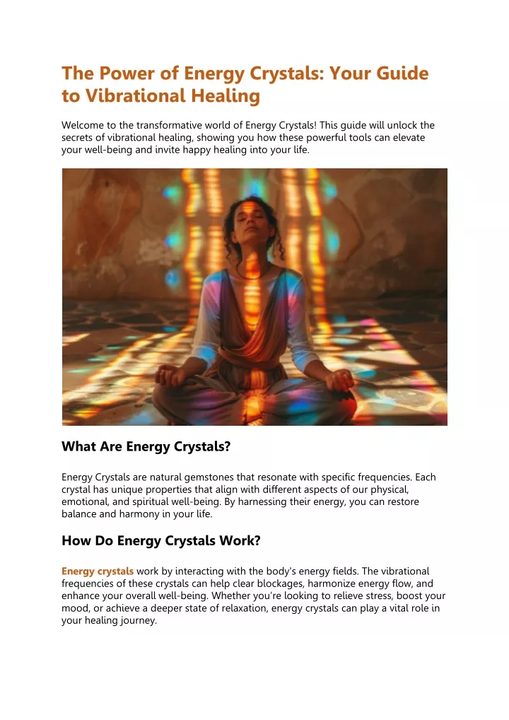 the power of energy crystals your guide