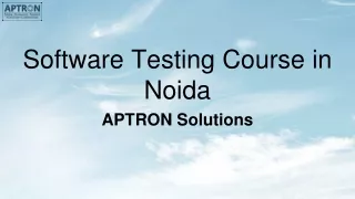 Software Testing Course in Noida
