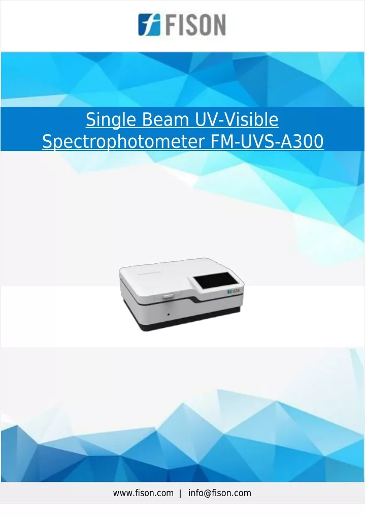 single beam uv visible spectrophotometer