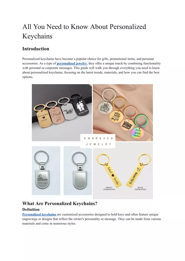 all you need to know about personalized keychains