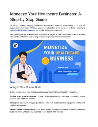 Monetize Your Healthcare Business_ A Step-by-Step Guide