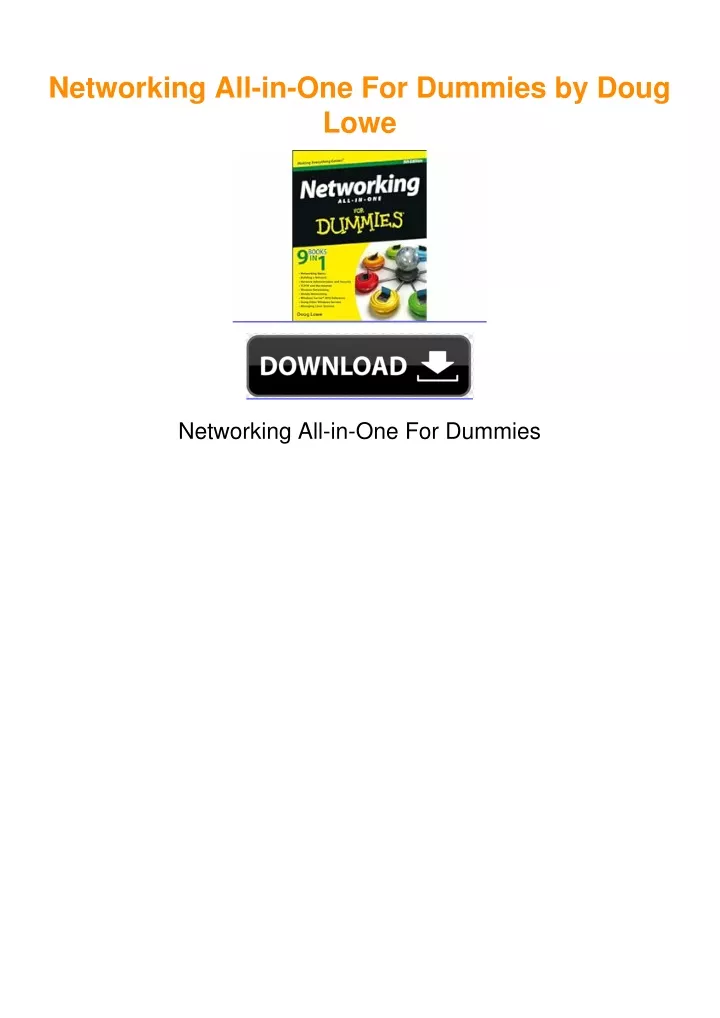 PPT - Networking All-in-One For Dummies by Doug Lowe PowerPoint ...