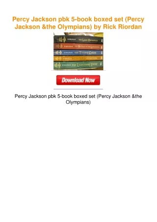 Percy Jackson pbk 5-book boxed set (Percy Jackson & the Olympians) by
