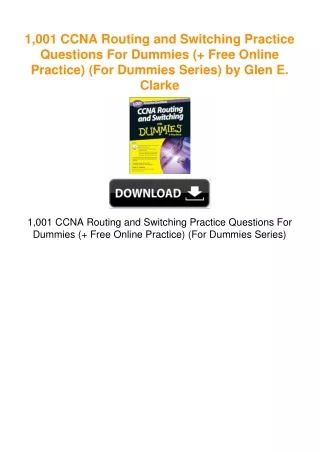 1,001 CCNA Routing and Switching Practice Questions For Dummies (+ Free