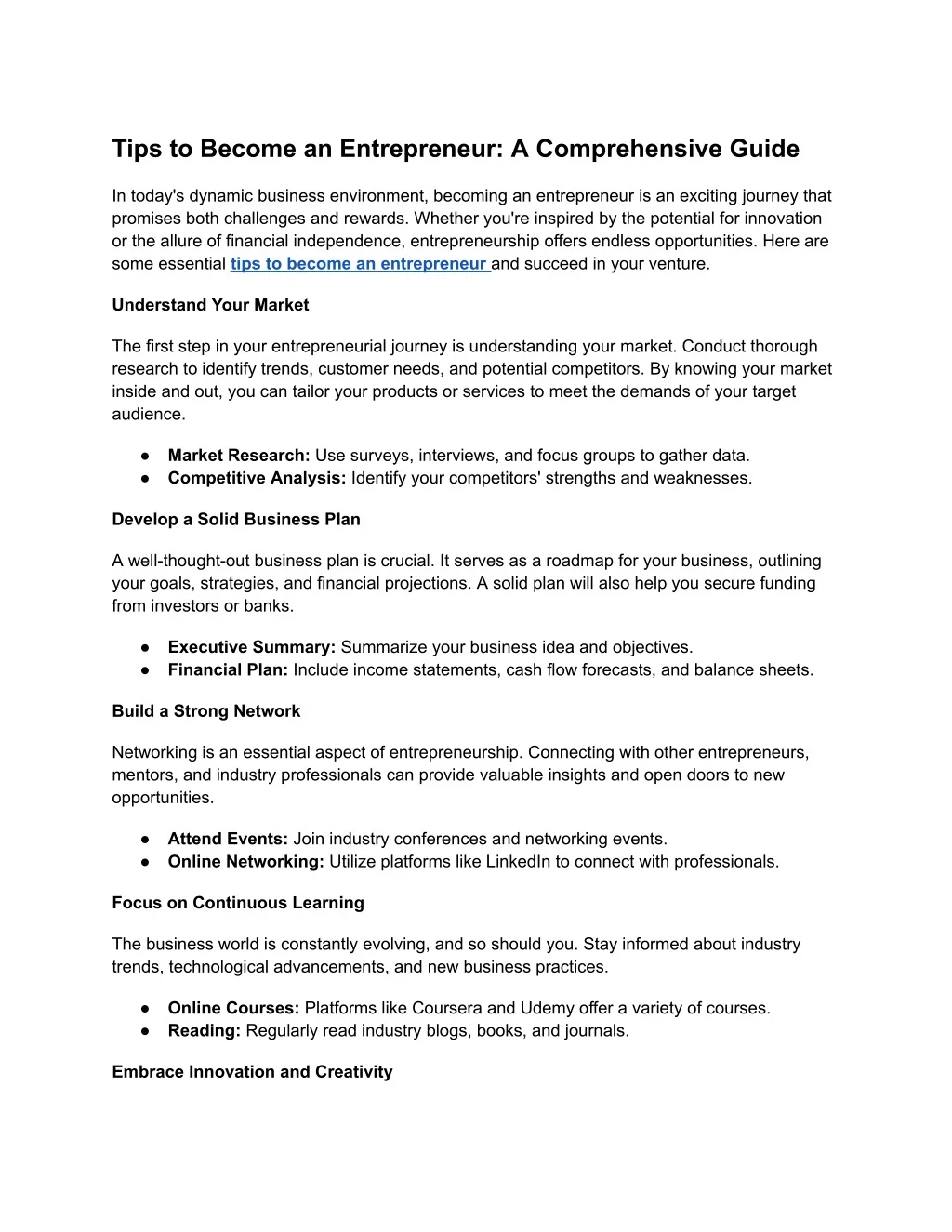 PPT - Tips to Become an Entrepreneur_ A Comprehensive Guide PowerPoint ...