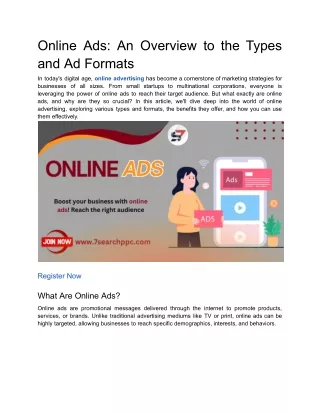online ads an overview to the types and ad formats