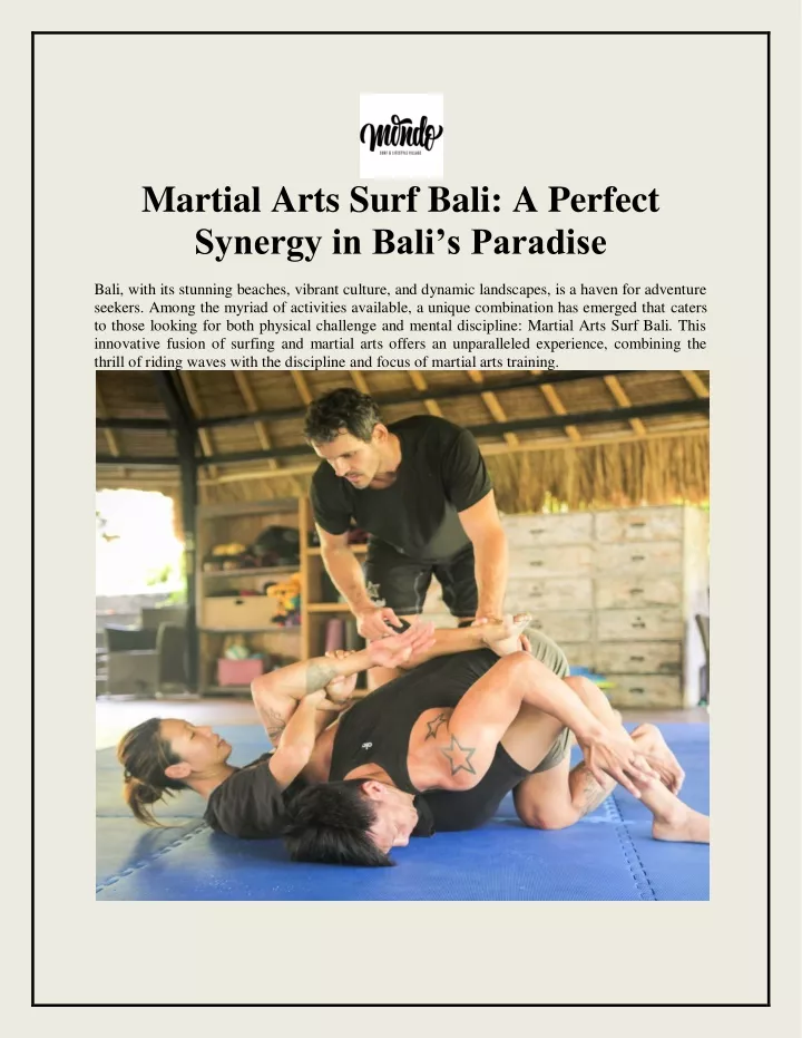 martial arts surf bali a perfect synergy in bali