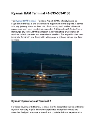 Ryanair HAM Terminal
