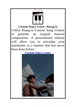 custom song creator raaag in utilize raaag