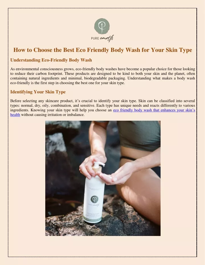 how to choose the best eco friendly body wash