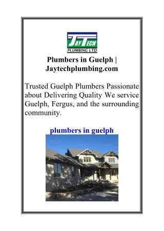 Plumbers in Guelph  Jaytechplumbing.com