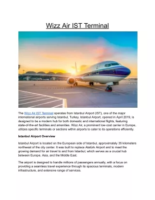 Wizz Air IST Terminal