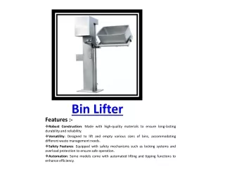 bin lifter