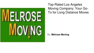 Los Angeles Moving Company