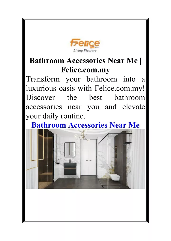 bathroom accessories near me felice