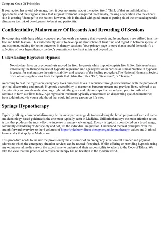 Legal, Regulatory, And Specialist Criteria For Uk Hypnotherapists