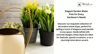 Elegant Garden Water Pots for Every Gardener's Needs