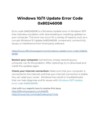 Windows 10_11 Update Error Code 0x80246008