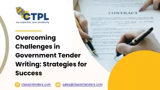 Strategies for Success in Overcoming Government Tender Writing Challenges