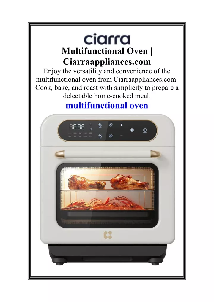 multifunctional oven ciarraappliances com enjoy