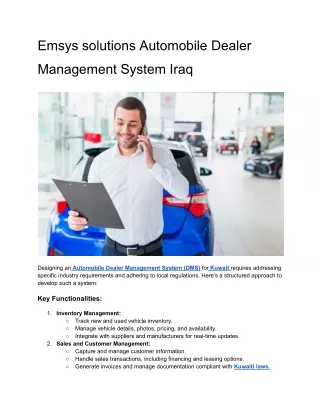 Emsys solutions Automobile Dealer Management System Iraq (1)