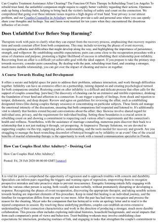 Browsing The Course To Healing: An Extensive Overview To Affair Therapy