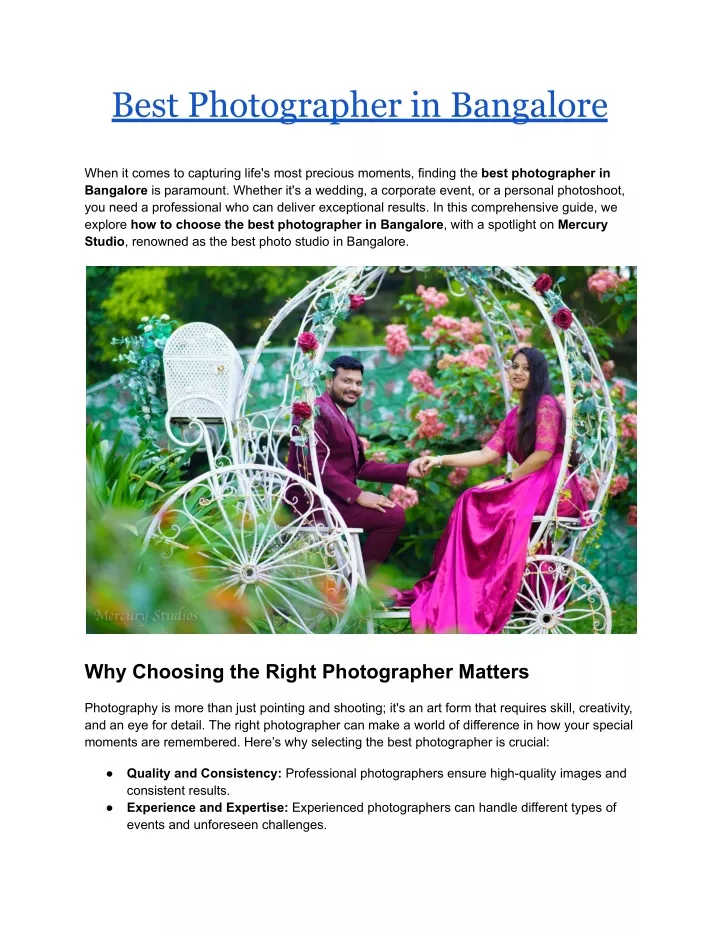 best photographer in bangalore