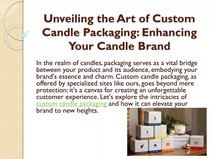 unveiling the art of custom candle packaging enhancing your candle brand