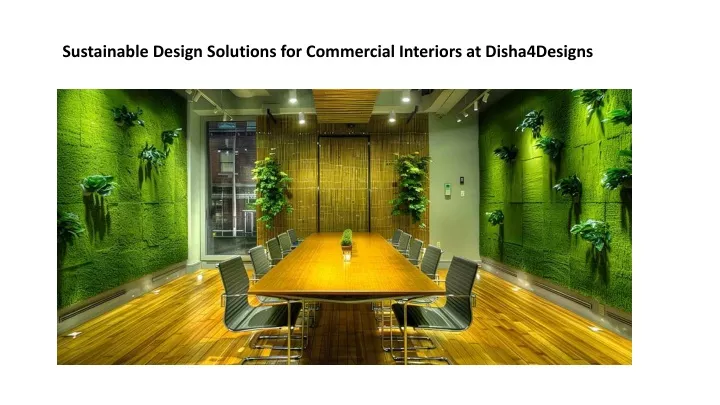 sustainable design solutions for commercial