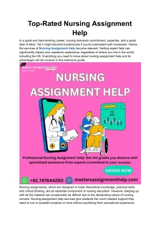 top rated nursing assignment help