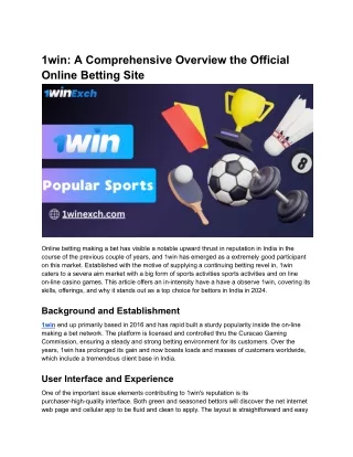 _____1win_ A Comprehensive Overview the Official Online Betting Site