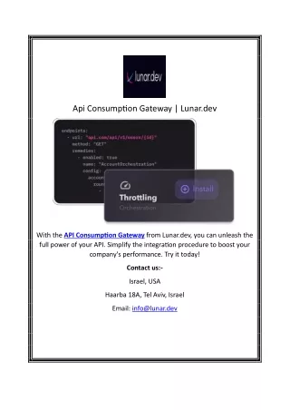 Api Consumption Gateway | Lunar.dev