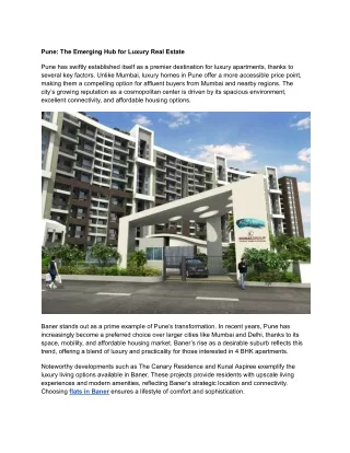 Pune_ The Emerging Hub for Luxury Real Estate